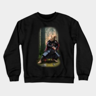 Exclusive Hand Drawn Samurai Hamster | Samurai Collection Item-19 (Hamster) | by Rendigart Studio Crewneck Sweatshirt